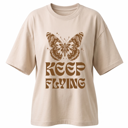Keep Flying : Printed Oversized T-Shirt