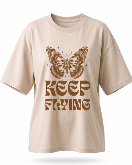 Keep Flying : Printed Oversized T-Shirt