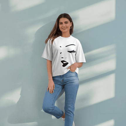 Face : Printed Oversized T-Shirt - Peepri