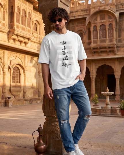 Mahabharat : Printed Oversized T-Shirt
