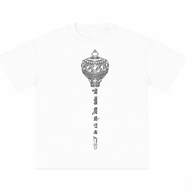 Lord Hanuman Gada : Printed Oversized T-Shirt