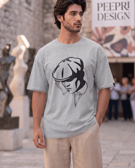 Gentle Men : Printed Oversized T-Shirt - Peepri