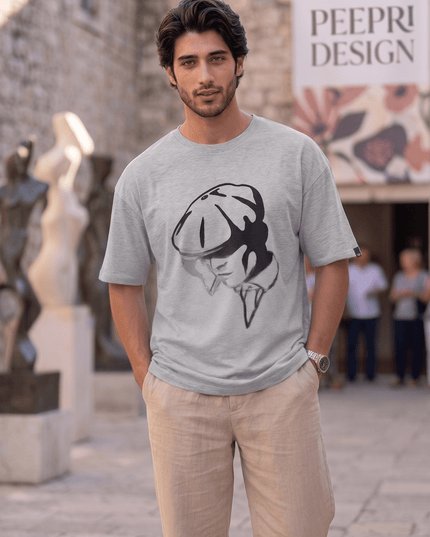 Gentle Men : Printed Oversized T-Shirt - Peepri