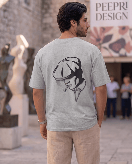 Gentle Men : Printed Oversized T-Shirt - Peepri