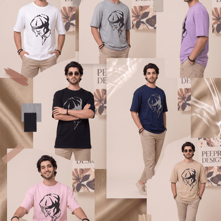 Gentle Men : Printed Oversized T-Shirt - Peepri