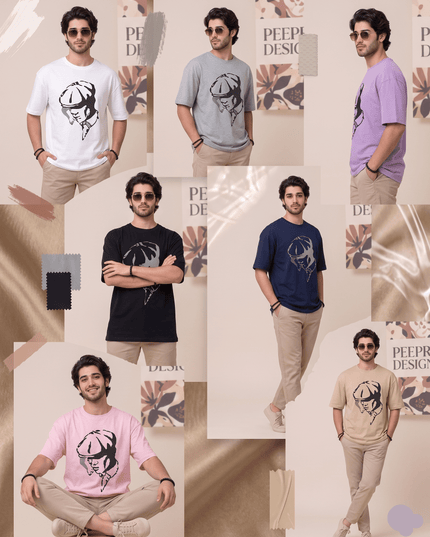 Gentle Men : Printed Oversized T-Shirt - Peepri