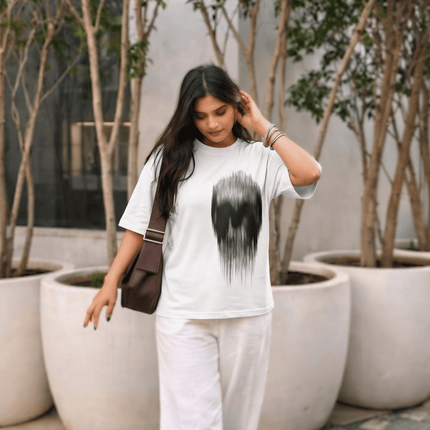Ghost in Motion : Printed Oversized T-Shirt - Peepri