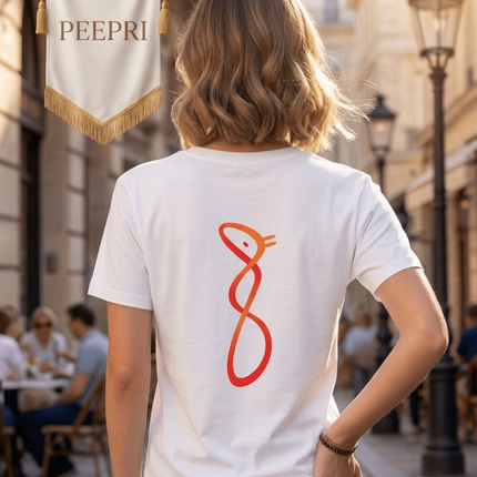 Rainbow Hair Girl : Graphic Oversized T-Shirt – White | 100% Cotton | Relaxed Fit Unisex Tee - Peepri