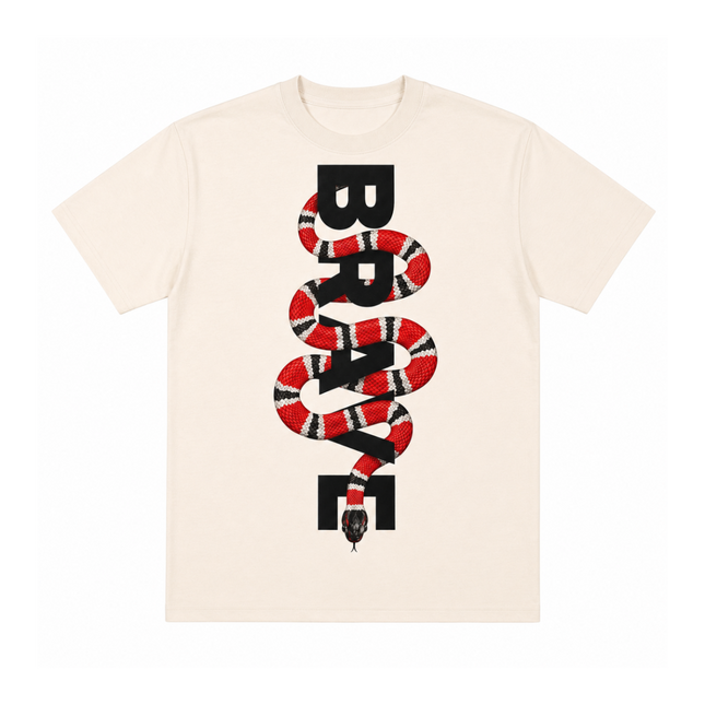 Brave Printed Oversized T-Shirt