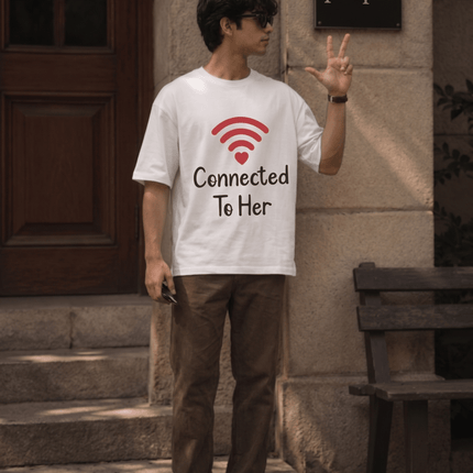 Connected : Printed Oversized T-Shirt - Peepri