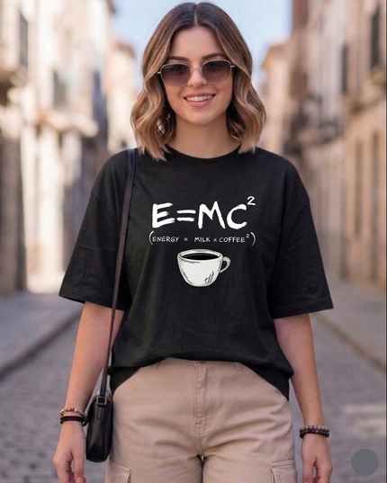 Coffee Lover : Printed Oversized T-Shirt