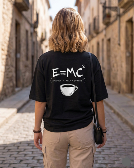 Coffee Lover : Printed Oversized T-Shirt