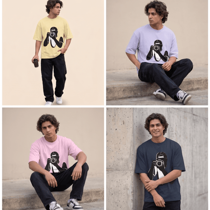 Men Photographer : Printed Oversized T-Shirt - Peepri
