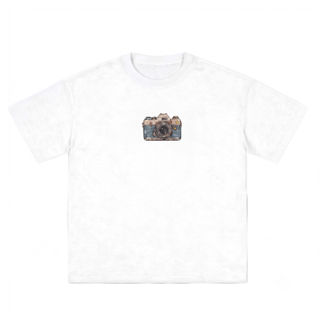 Camera Logo : Thread Embroidery Oversized T-Shirt