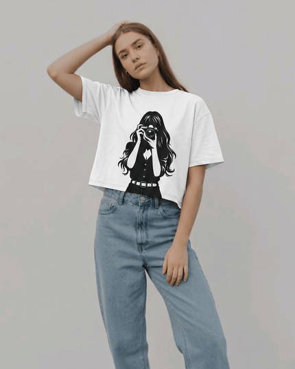 Women Photographer : Printed Oversized T-Shirt - Peepri
