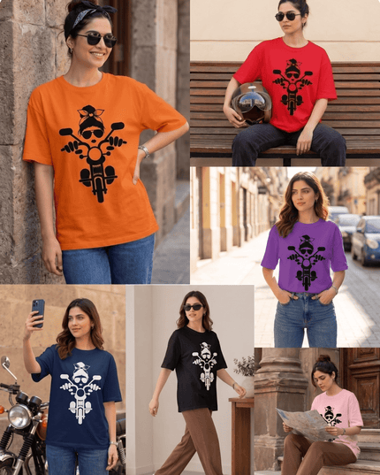 Ride Smart : Printed Oversized T-Shirt - Peepri