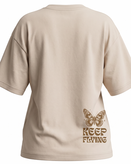 Keep Flying : Printed Oversized T-Shirt