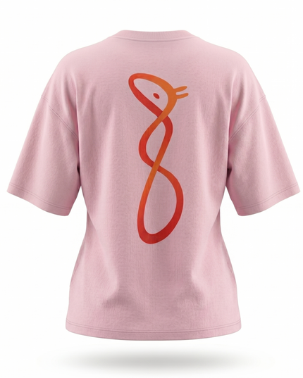 Rainbow Hair Girl : Printed Oversized T-Shirt