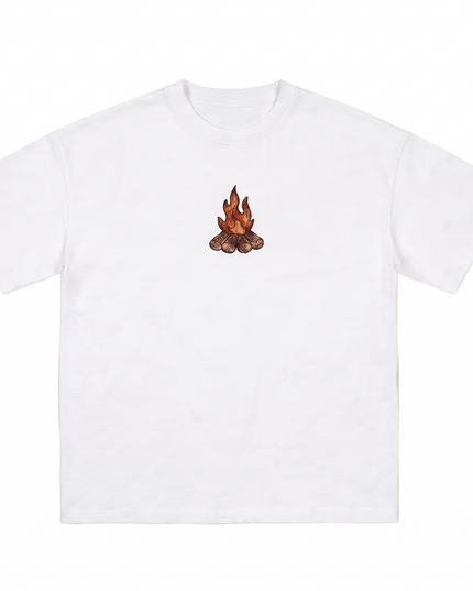 Camp Fire Logo : Thread Embroidery Oversized T-Shirt