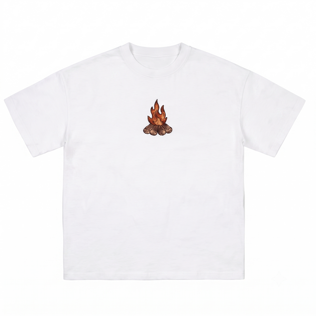 Camp Fire Logo : Thread Embroidery Oversized T-Shirt