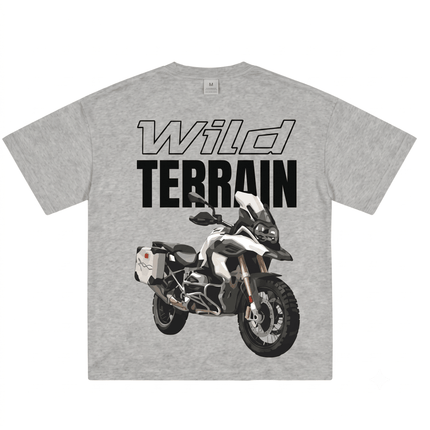 Bike Love Wild Terrain : Printed Oversized T-Shirt - Peepri