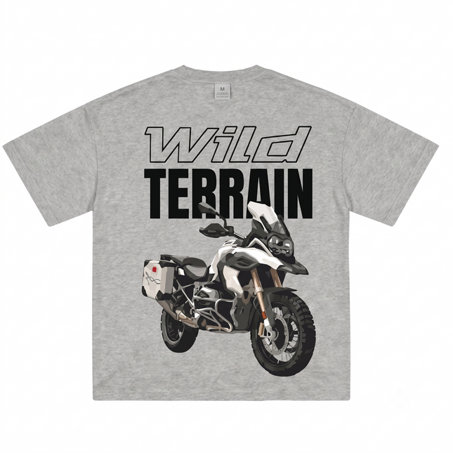 Bike Love Wild Terrain : Printed Oversized T-Shirt