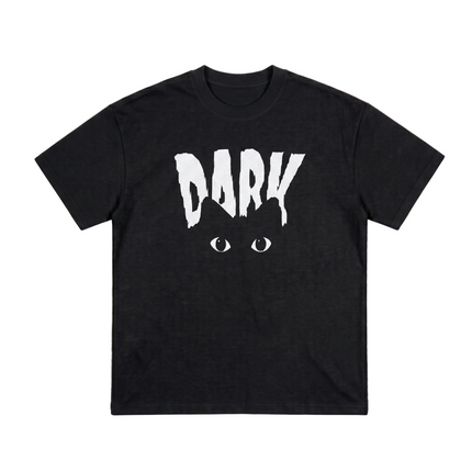 Dark Cat : Printed Oversized T-Shirt