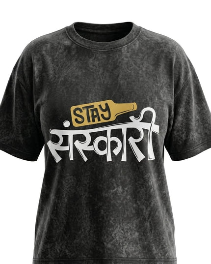 Sanskari : Printed Oversized T-Shirt - Peepri