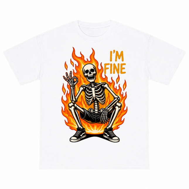 I'M Fine : Printed Oversized T-Shirt