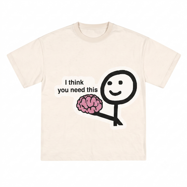 My Brain Printed Oversized T-Shirt