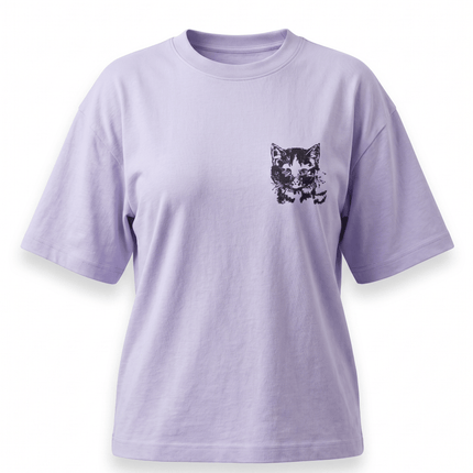 Cool Cat : Printed Oversized T-Shirt - Peepri