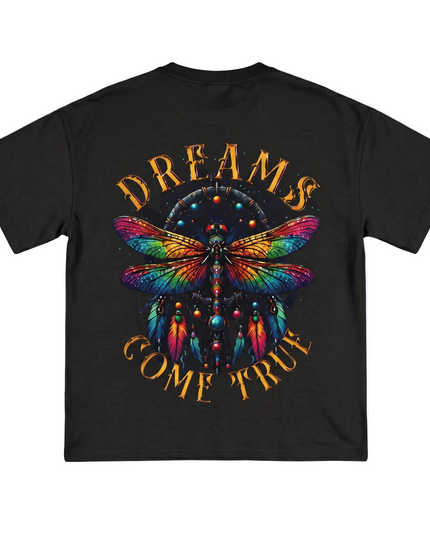Dream Dragonfly : Printed Oversized T-Shirt