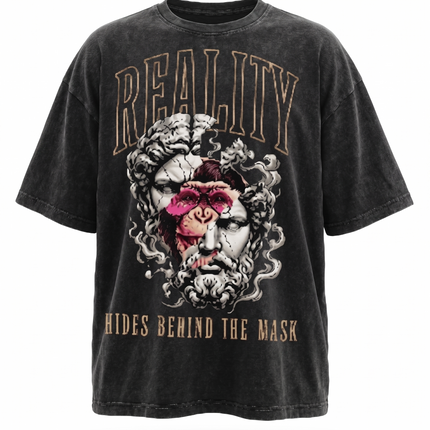 Monkey Mix : Acid Washed Oversized T-Shirt