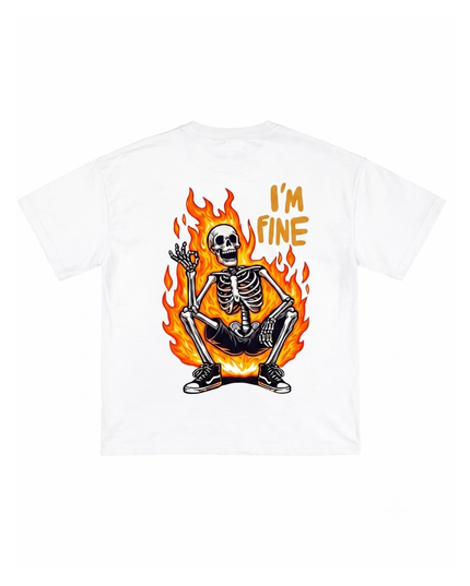 I'M Fine : Printed Oversized T-Shirt