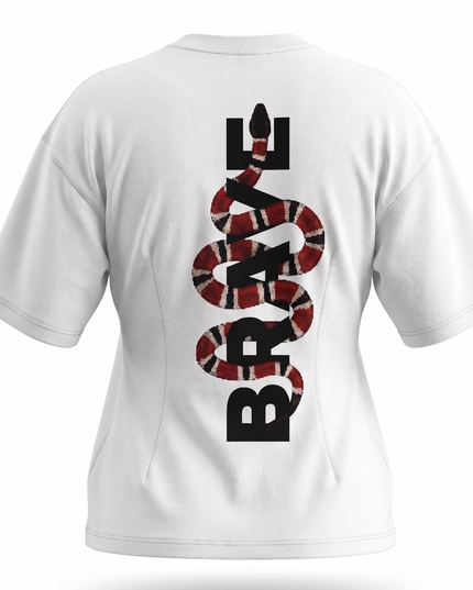 Brave Printed Oversized T-Shirt
