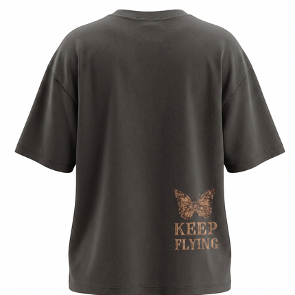 Dark Cat : Printed Oversized T-Shirt