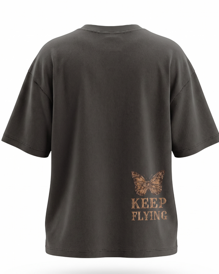 Dark Cat : Printed Oversized T-Shirt
