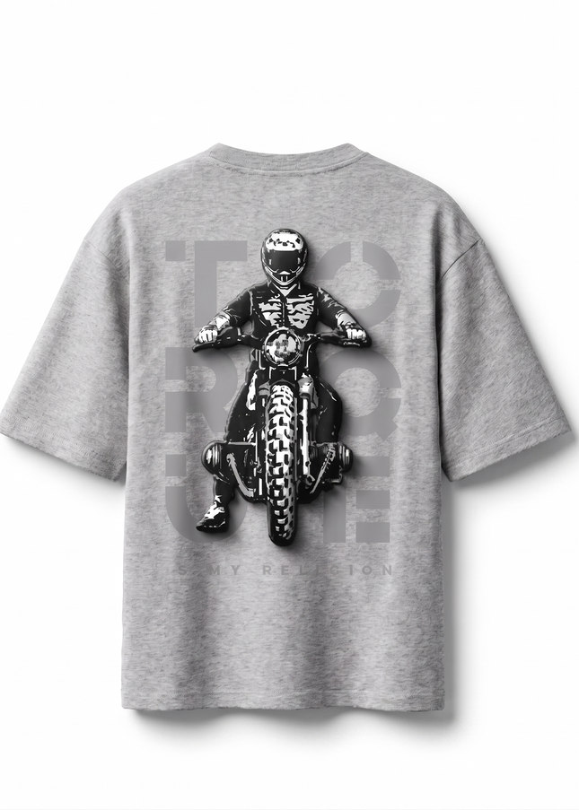 Bike Love Torque : Printed Oversized T-Shirt