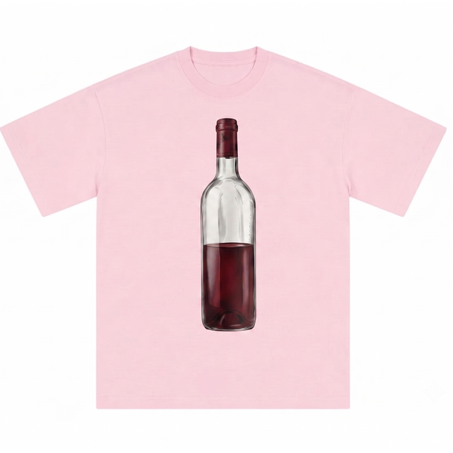 Red Wine : Printed Oversized T-Shirt