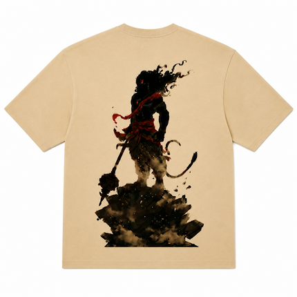 Lord Hanuman : Printed Oversized T-Shirt