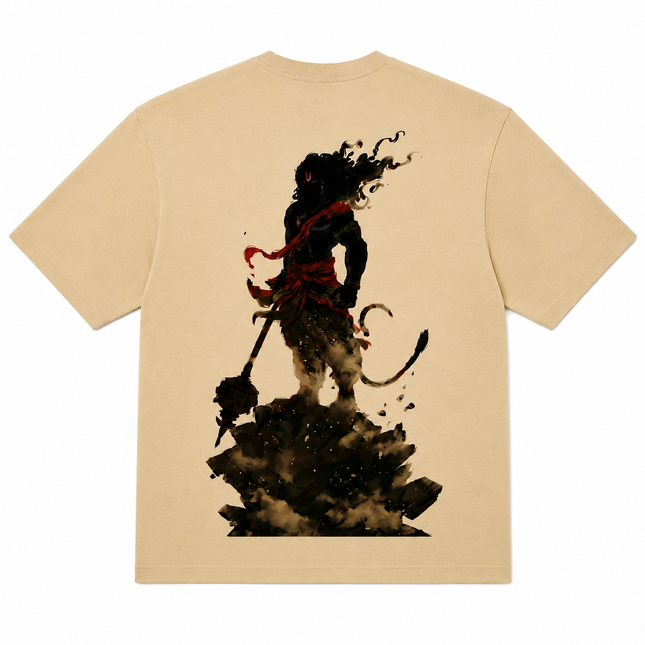 Lord Hanuman : Printed Oversized T-Shirt