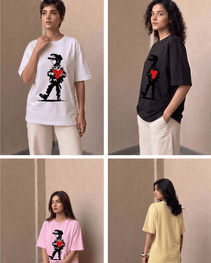 Jhonny Walker : Printed Oversized T-Shirt - Peepri