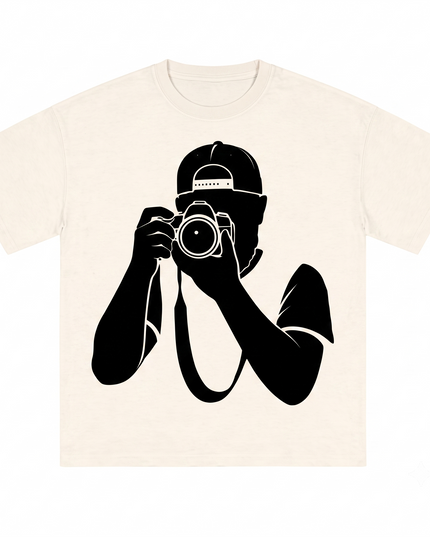 Men Photographer : Printed Oversized T-Shirt