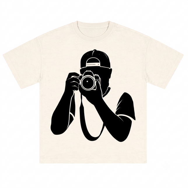Men Photographer : Printed Oversized T-Shirt