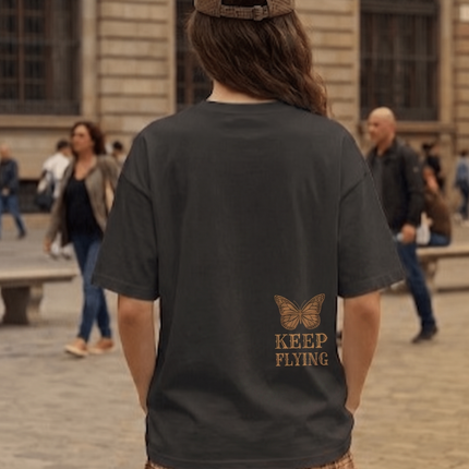 Dark Cat : Printed Oversized T-Shirt