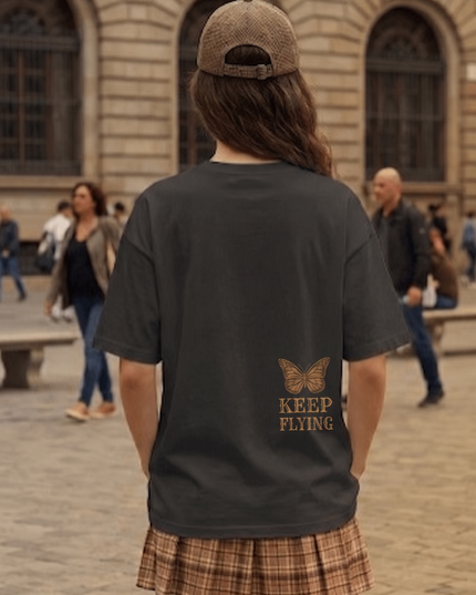 Dark Cat : Printed Oversized T-Shirt