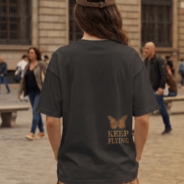 Dark Cat : Printed Oversized T-Shirt