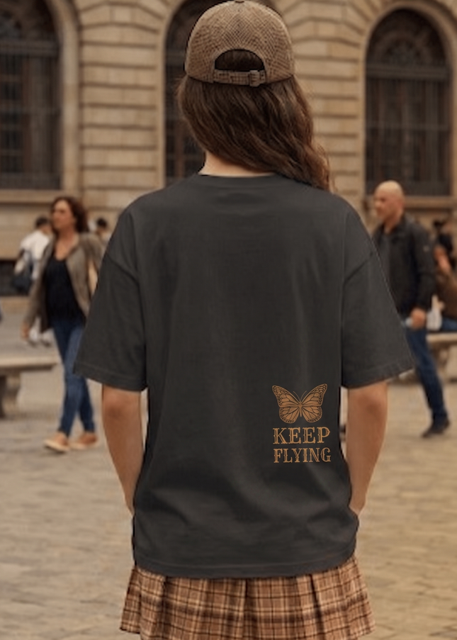 Dark Cat : Printed Oversized T-Shirt