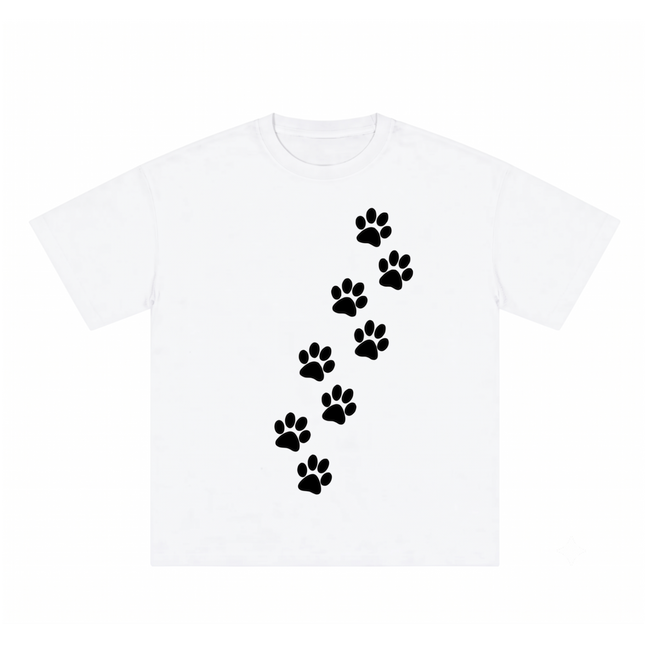 Cat Paw : Printed Oversized T-Shirt