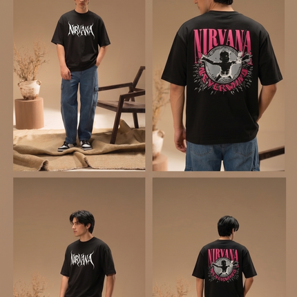 NIRVANA : Printed Oversized T-Shirt